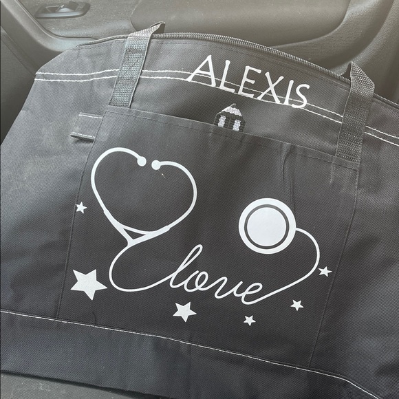 NWOT Tote bag with medical design and Alexis engraved on it - Picture 1 of 6